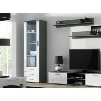 Витрина SOHO S-1 Cama 192 Серый Мат / Белый Глянец