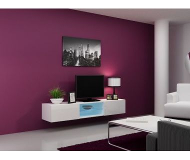 ТВ Тумба VIGO RTV Cama 180 Скло Білий Мат / Білий Глянець ТВ Тумба VIGO RTV Cama 180 Скло Білий Мат / Білий Глянець