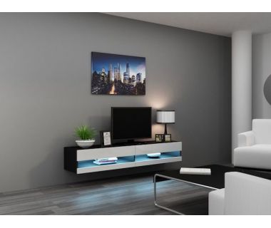 ТВ Тумба VIGO RTV Cama 180 New Черный Мат / Белый Глянец
