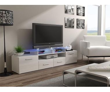 ТВ Тумба EVORA WHITE RTV Cama 194 Белый Мат / Белый Глянец ТВ Тумба EVORA WHITE RTV Cama 194 Белый Мат / Белый Глянец