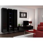 Витрина навесная VIGO Cama 180 Черный Мат / Черный Глянец