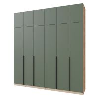 Стильный шестидверный распашной шкаф на 240см (под заказ), разные цвета