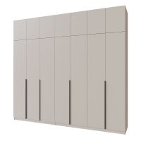 Шафа на 280см (на замовлення), різні кольори, сучасна семидверна