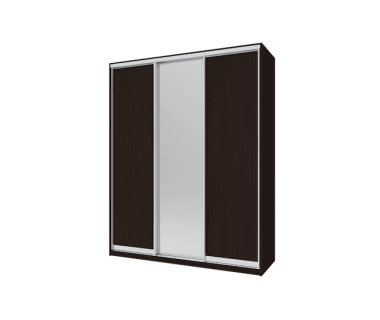 Шафа купе Сіті Лайт Doros Венге 2 ДСП / 1 Дзеркало 180х60х225 (240130) Шафа купе Сіті Лайт Doros Венге 2 ДСП / 1 Дзеркало 180х60х225 (240130)