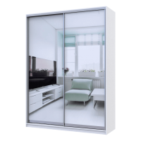 Шкаф купе Сити 24 Doros Белый 2 Зеркала 180х60х240 (42002089)