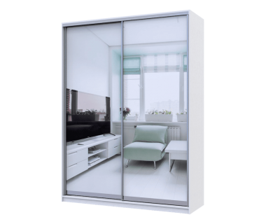 Шафа купе Сіті 24 Doros Біла 2 Дзеркала 180х60х240 (42002089)