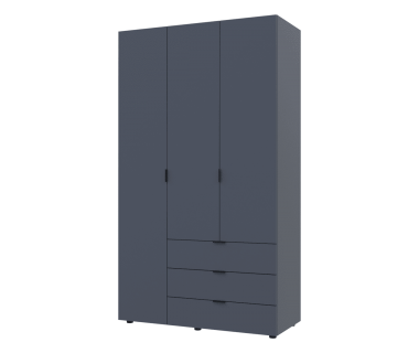 Шкаф распашной для одежды Doros Гелар 116,2х49,5х203,4 см Графит (DRS-011108)