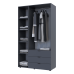 Шкаф распашной для одежды Doros Гелар 116,2х49,5х203,4 см Графит (DRS-011108)