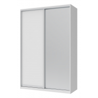 Шафа купе Сіті Лайт Doros Біла 1 ДСП / 1 Дзеркало 150х60х225 (240121)