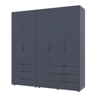 Комплект шкафов для одежды Doros Гелар (2 шт.) 193,7х49,5х203,4 см Графит (DRS-011118)