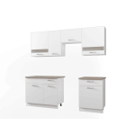 Кухня модульная Doros Лея 220х60х250 см Белый/Дуб cонома (DRS-011336)