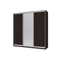 Шафа купе Сіті Лайт Doros Венге 2 ДСП / 1 Дзеркало 225х60х225 (44900020)