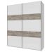 Шафа купе L-Caiser Doros Біла / Біла вставки Клондайк 2 ДСП 180х60х213 (42004001)