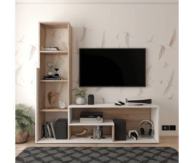 Стінка у вітальню Етана Артизан / Білий 150х30х150 (41510097) Стінка у вітальню Етана Артизан / Білий 150х30х150 (41510097)