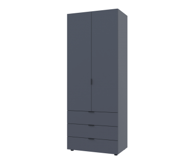 Шафа для одягу Гелар Doros колір Графіт 2 двері ДСП 77,5х49,5х203,4 (80737023) Шафа для одягу Гелар Doros колір Графіт 2 двері ДСП 77,5х49,5х203,4 (80737023)