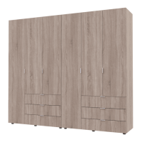 Комплект шкафов для одежды Doros Гелар (2 шт.) 232,4х49,5х203,4 см Дуб сонома (DRS-011112)