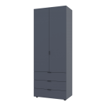 Шафа для одягу Гелар Doros колір Графіт 2 двері ДСП 77,5х49,5х203,4 (80737023)