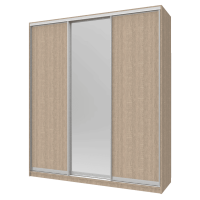 Шафа купе Сіті 24 Doros Дуб сонома 2 ДСП / 1 Дзеркало 208х60х240 (42002076)