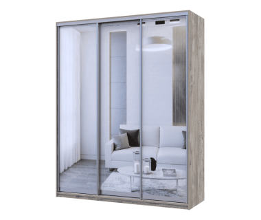 Шкаф купе Сити Лайт Doros Клондайк 3 Зеркала 180х60х225 (42002091) Шкаф купе Сити Лайт Doros Клондайк 3 Зеркала 180х60х225 (42002091)