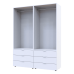 Шкаф распашной для одежды Doros Гелар 155х49,5х203,4 см Белый (DRS-011100)