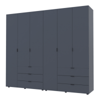 Комплект шкафов для одежды Doros Гелар (2 шт.) 232,4х49,5х203,4 см Графит (DRS-011120)