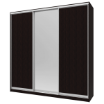Шкаф купе Сити 24 Doros Венге 2 ДСП / 1 Зеркало 238х60х240 (220028)