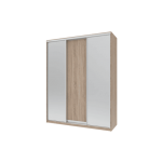 Шкаф купе Сити 24 Doros Дуб сонома 1 ДСП / 2 Зеркала 238х60х240 (42002071)