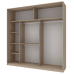 Шафа купе Сіті 24 Doros Дуб сонома 2 ДСП / 1 Дзеркало 238х60х240 (42002078)