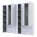 Комплект шкафов для одежды Doros Гелар (2 шт.) 232,5х49,5х203,4 см Белый (DRS-011115)