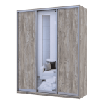 Шкаф купе Сити Лайт Doros Клондайк 2 ДСП / 1 Зеркало 180х60х225 (240167)