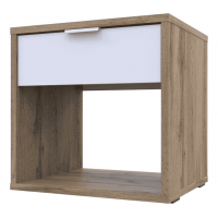 Прикроватная тумба Doros Hugo 40х33х40 см Дуб тахо/Белый (DRS-011447)