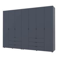 Комплект шкафов для одежды Doros Гелар (2 шт.) 271,2х49,5х203,4 см Графит (DRS-011121)