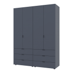 Комплект шкафов для одежды Doros Гелар (2 шт.) 155х49,5х203,4 см Графит (DRS-011117)