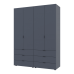 Шафа для одягу Гелар комплект Doros колір Графіт 2+2 двері ДСП 155х49,5х203,4 (42002131)