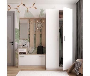 Передпокій Doros Alice та шафа Promo Білий/Дуб сонома (DRS-011386) Передпокій Doros Alice та шафа Promo Білий/Дуб сонома (DRS-011386)