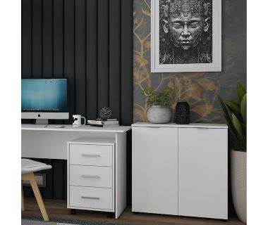 Комод в гостиную Doros Рон 3 80х38х81 см Белый (DRS-011296)