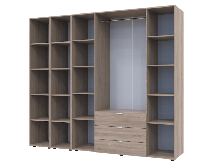 Комплект шкафов для одежды Doros Гелар (3 шт.) 231,4х49,5х203,4 см Дуб сонома (DRS-011156)