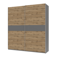 Шкаф-купе двухдверный Doros G-Caiser 220х60х240 см Графит/Тахо (DRS-011003)