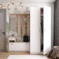 Прихожая Doros Alice и шкаф Promo Белый/Дуб сонома (DRS-011386)