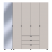 Комплект шкафов для одежды Doros Гелар (2 шт.) 194х49,5х203,4 см Зеркало/Кашемир (DRS-011260)