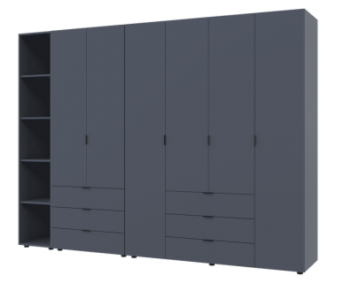 Комплект шкафов для одежды Doros Гелар (3 шт.) 270,7х49,5х203,4 см Графит (DRS-011157)