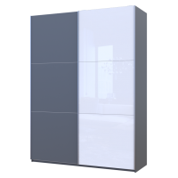 Шкаф-купе двухдверный Doros G-Caiser 180х60х240 см Графит/1 Белое стекло (DRS-011036)