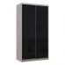Шкаф купе Сити Лайт Слим Дуб Сонома Стекло Черное 120х60х225 (DRS-011532)