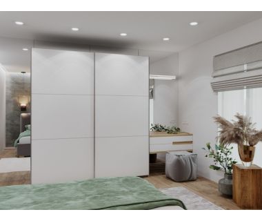 Шафа-купе дводверна Doros G-Caiser 220х60х240 см Графіт/Білий (DRS-011001)
