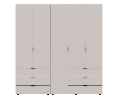 Комплект шаф для одягу Doros Гелар (2 шт.) 193,7х49,5х203,4 см Кашемір (DRS-011239)
