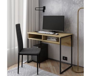 Стіл письмовий з полицею Doros Барт 100х55х78,1 см Дуб евок (DRS-011427) Стіл письмовий з полицею Doros Барт 100х55х78,1 см Дуб евок (DRS-011427)