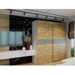 Шафа-купе дводверна Doros G-Caiser 220х60х240 см Біла/Тахо/Графіт (DRS-011010)