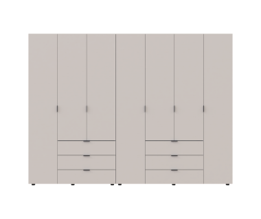 Комплект шаф для одягу Doros Гелар (2 шт.) 271,2х49,5х203,4 см Кашемір (DRS-011242)