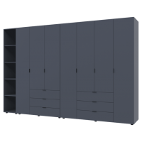 Комплект шаф для одягу Doros Гелар (3 шт.) 309,4х49,5х203,4 см Графіт (DRS-011163)