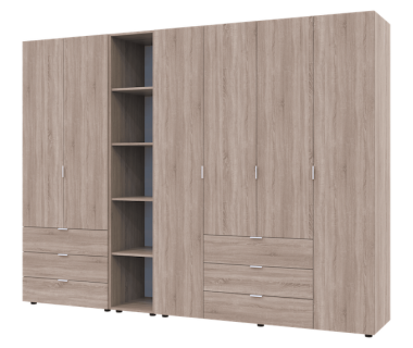Комплект шкафов для одежды Doros Гелар (3 шт.) 270,7х49,5х203,4 см Дуб сонома (DRS-011158)